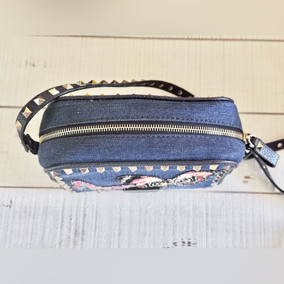 Valentino Garavani Denim Butterfly Crossbody Bag - Picture 8 of 11